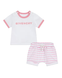 Ensemble t-shirt et short en coton - Rose friandise