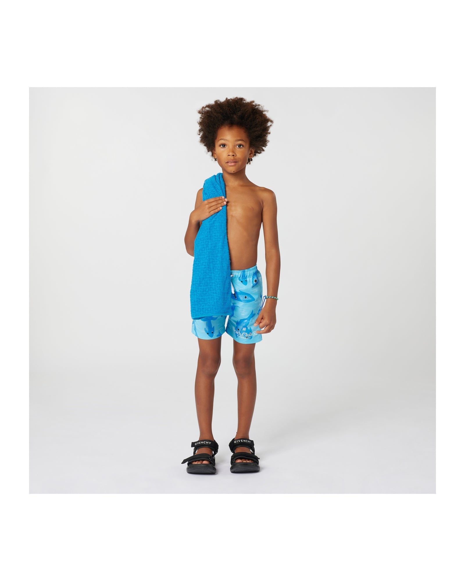 Swimming shorts with elasticated waistband - Lava Blue