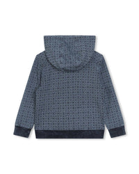 Cardigan à capuche en coton - Denim Lave