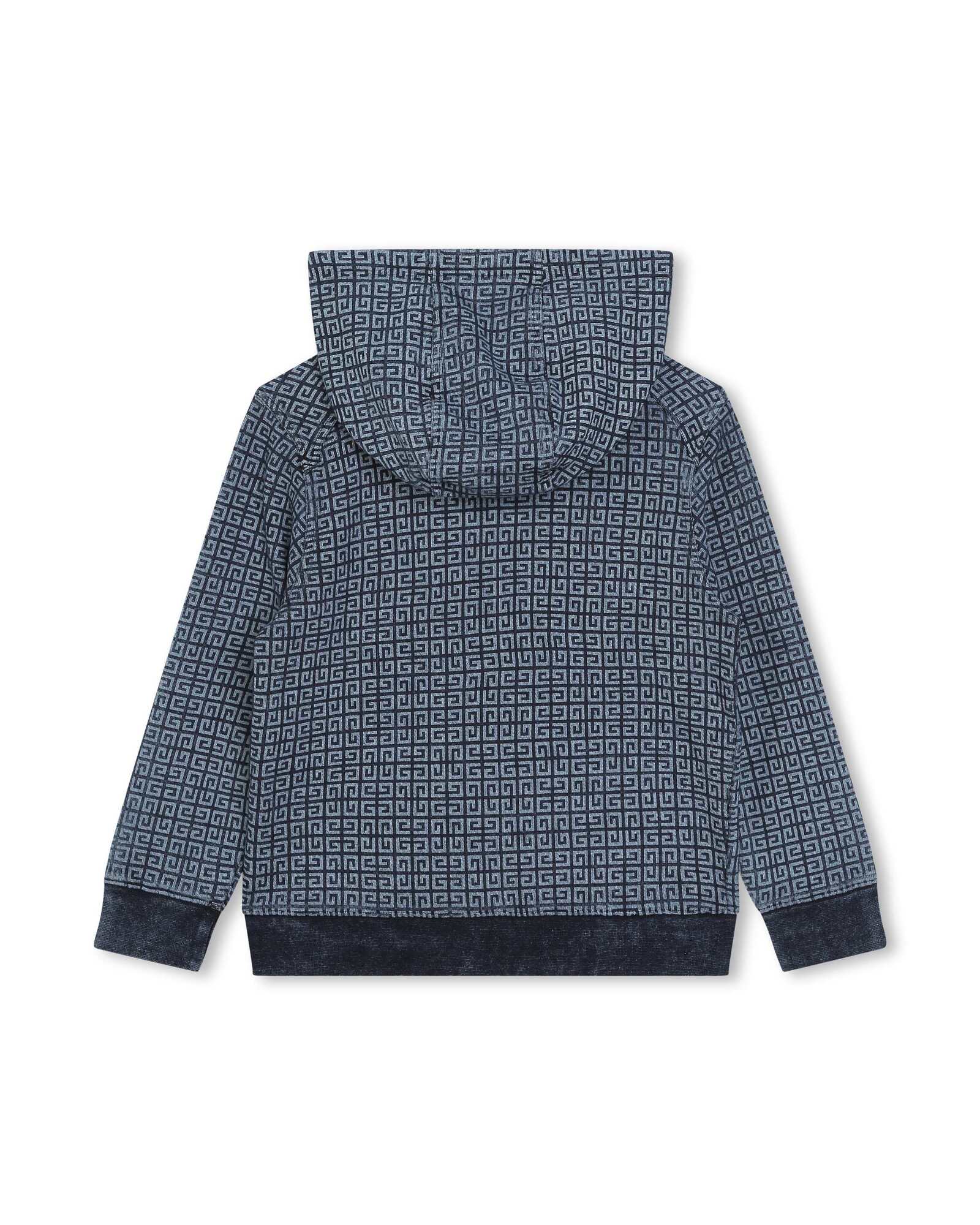 Cardigan à capuche en coton - Denim lave