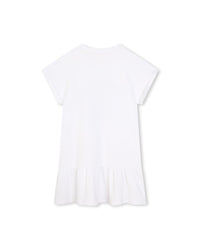 Robe à manches courtes en coton - Blanc