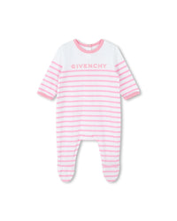 Cotton bib and bonnet pyjama set - Friandi Pink