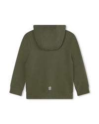 Hooded fleece cardigan - Tilleul