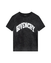 T-shirt à illustrations fantaisie en coton - Black