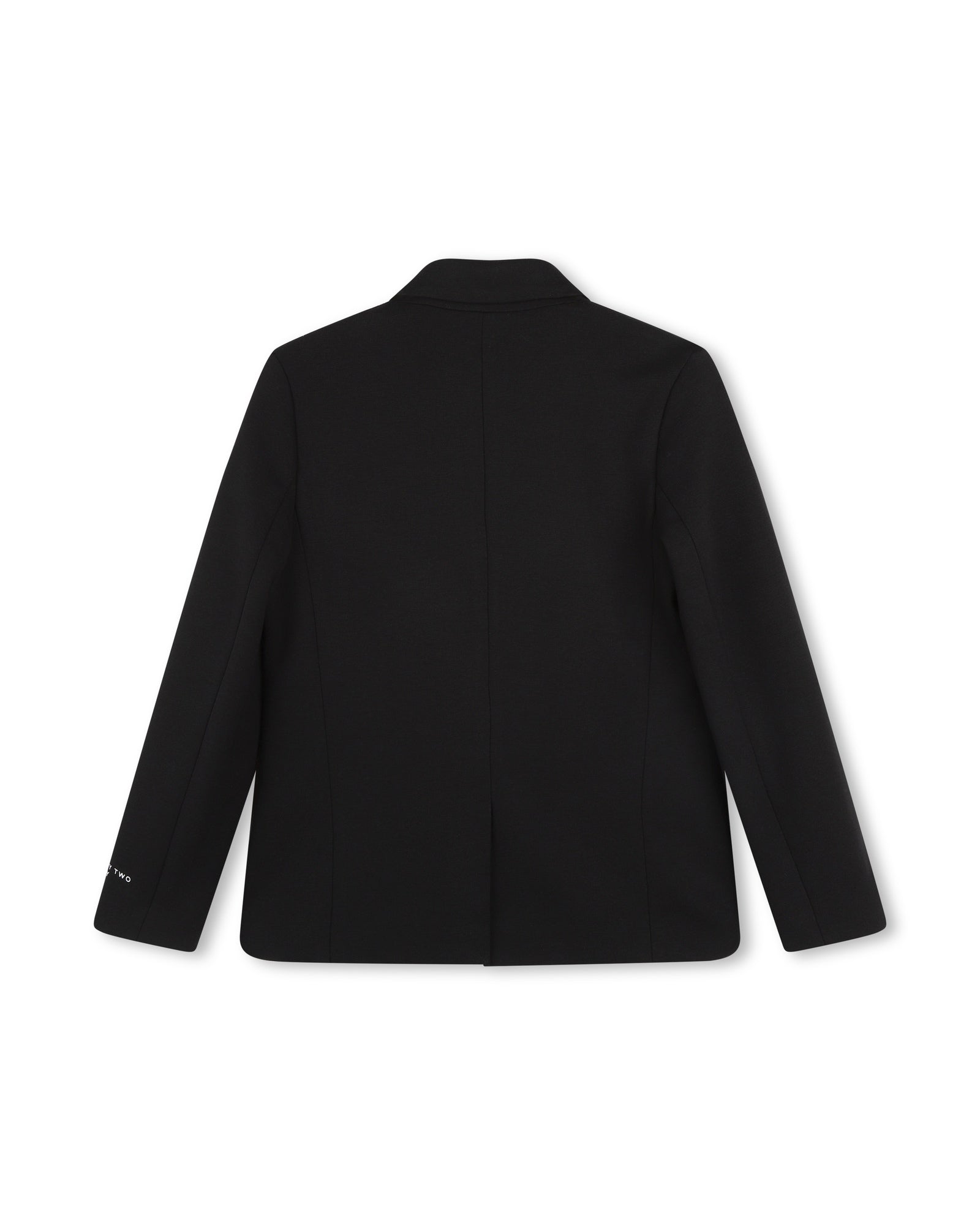 Veste de costume détail jacquard en coton - Black