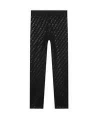 Cotton pattern leggings - Black