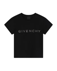 T-shirt à strass en coton - Black