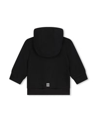 Cardigan à capuche en molleton - Black
