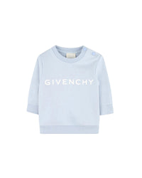 Fleece sweatshirt with press studs - Faded Blue