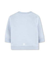 Fleece sweatshirt with press studs - Faded Blue