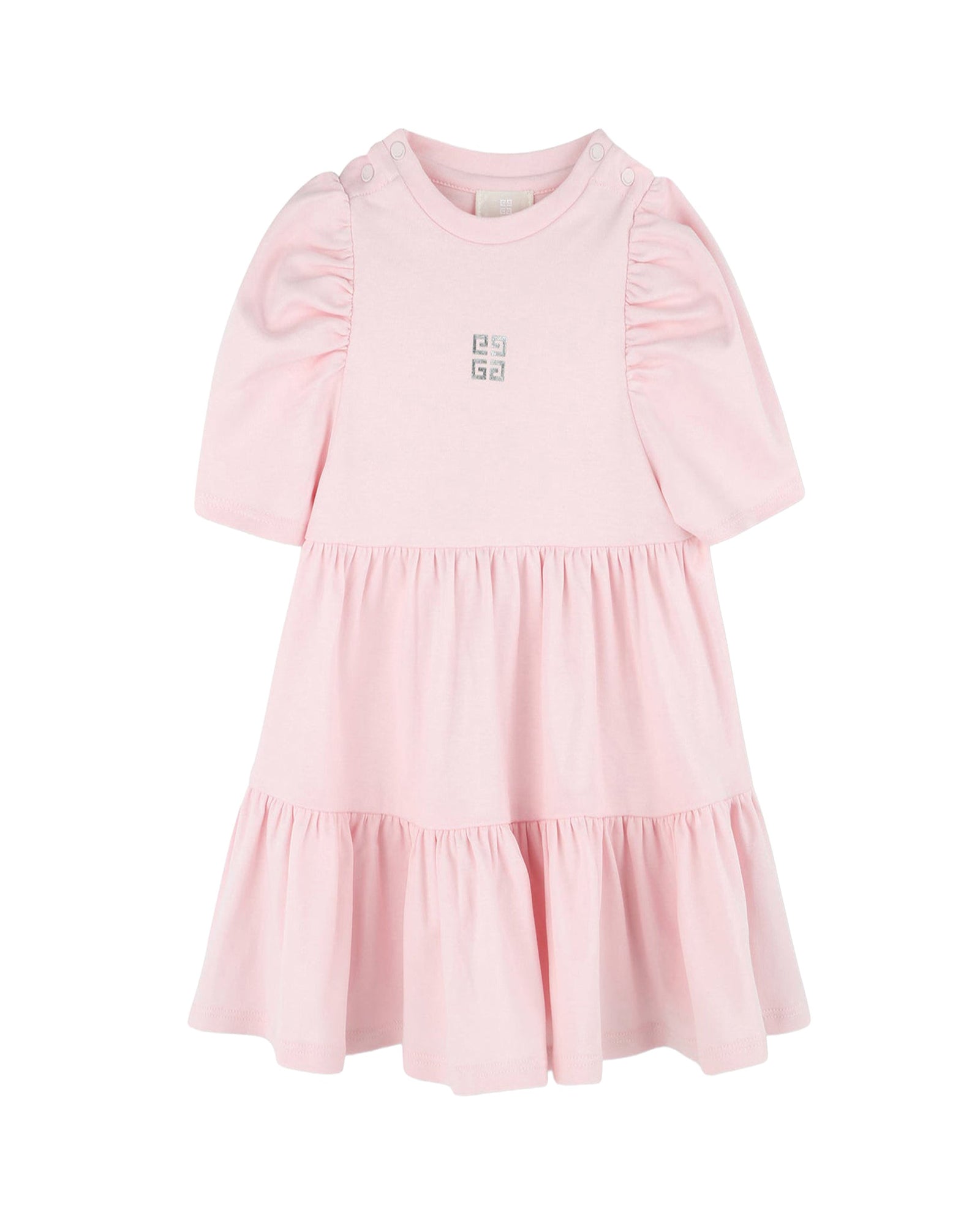Robe à manches bouffantes en coton - Marshmallow