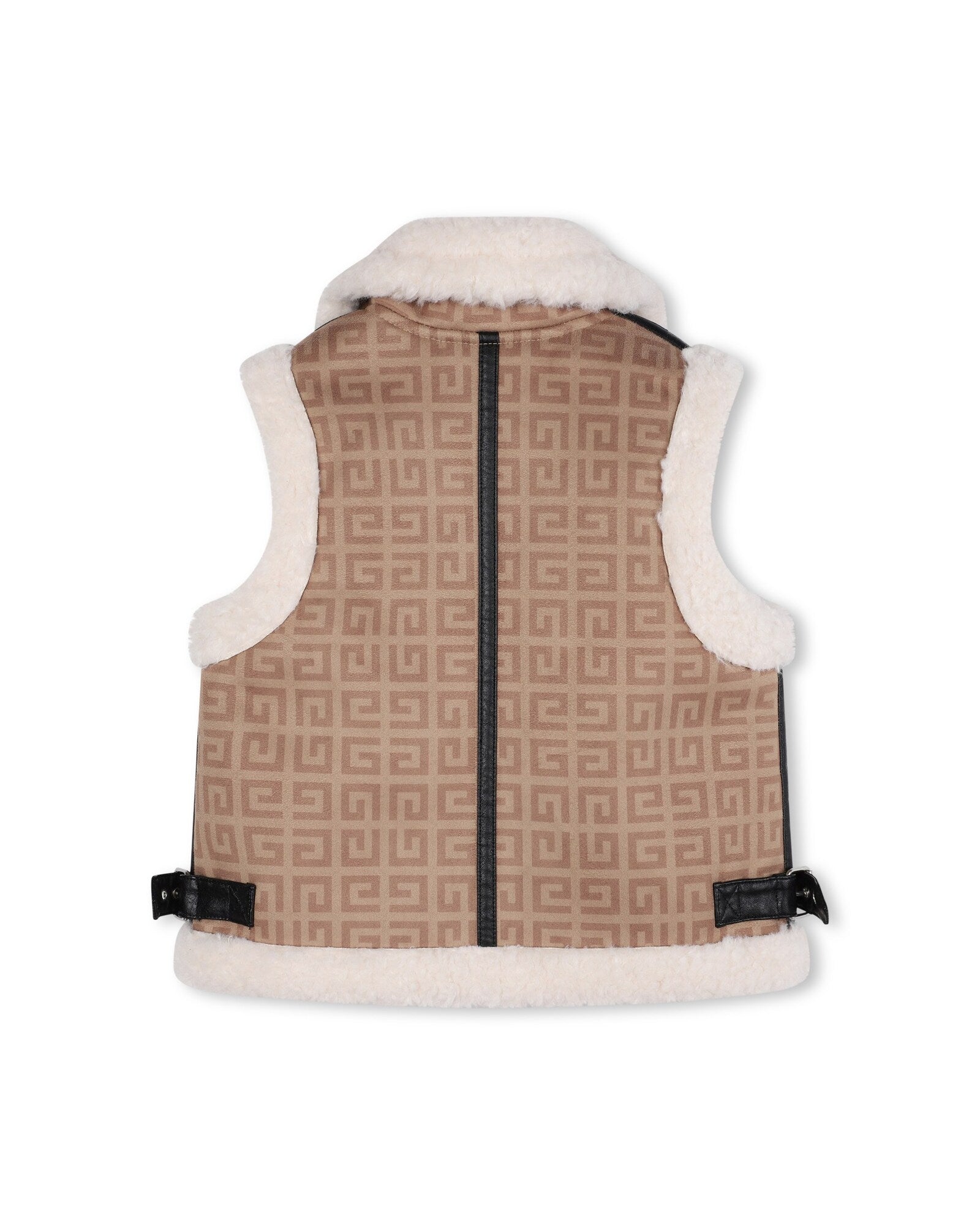 Veste sans manches en peau lainée - Chamois