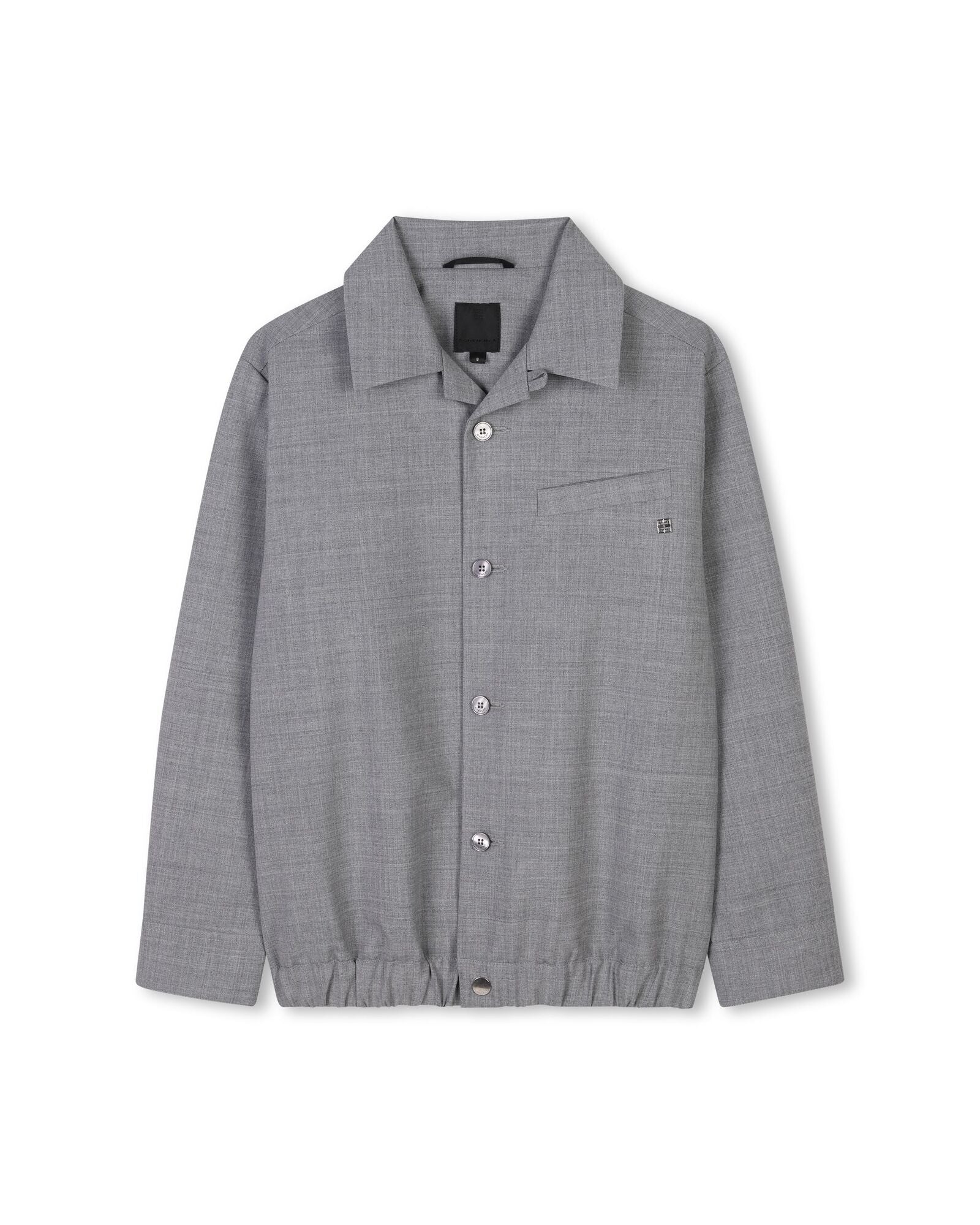 Veste de costume en laine mélangée - Gris Chiné