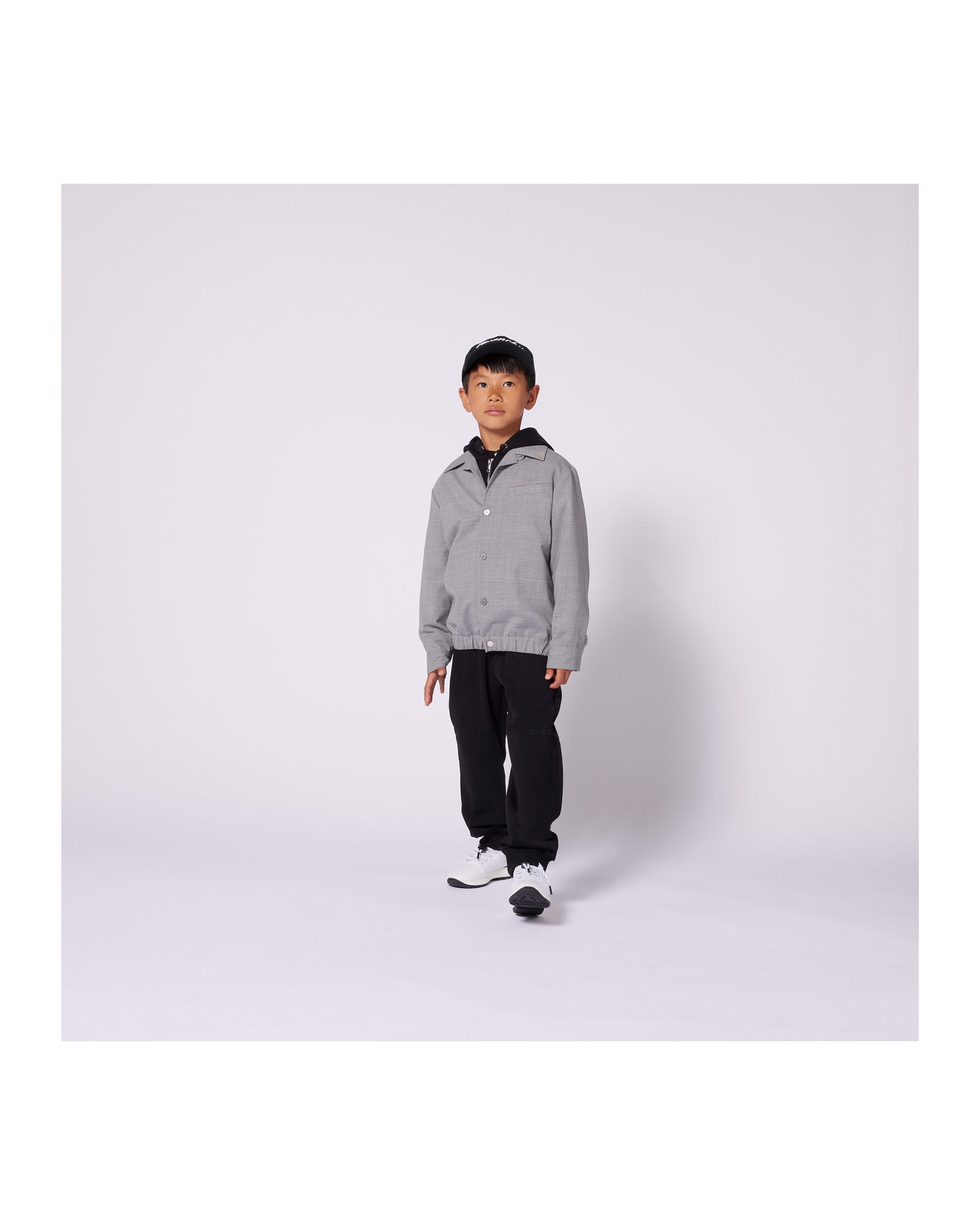 Veste de costume en laine mélangée - Gris Chiné