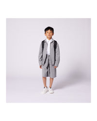 Veste de costume en laine mélangée - Gris Chiné