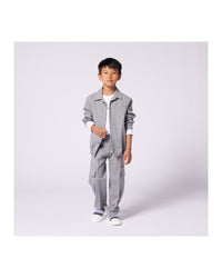 Veste de costume en laine mélangée - Gris Chiné