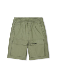 Poplin Bermuda shorts - Deep Olive