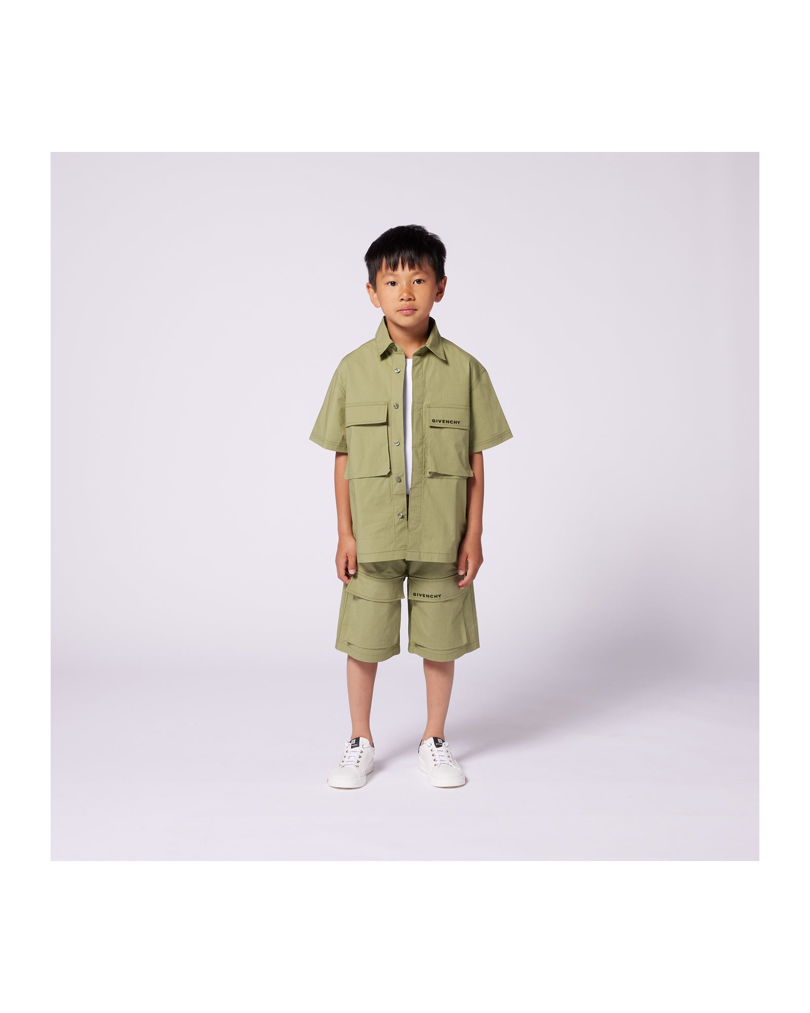 Poplin Bermuda shorts - Deep Olive