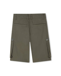 Bermuda taille ajustable en coton - Vert Army