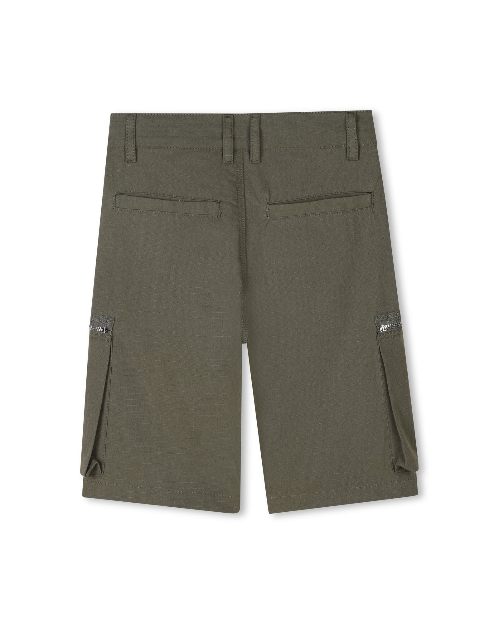 Bermuda taille ajustable en coton - Vert Army