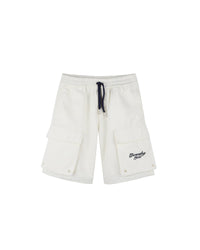Cotton herringbone Bermuda shorts - New Beige