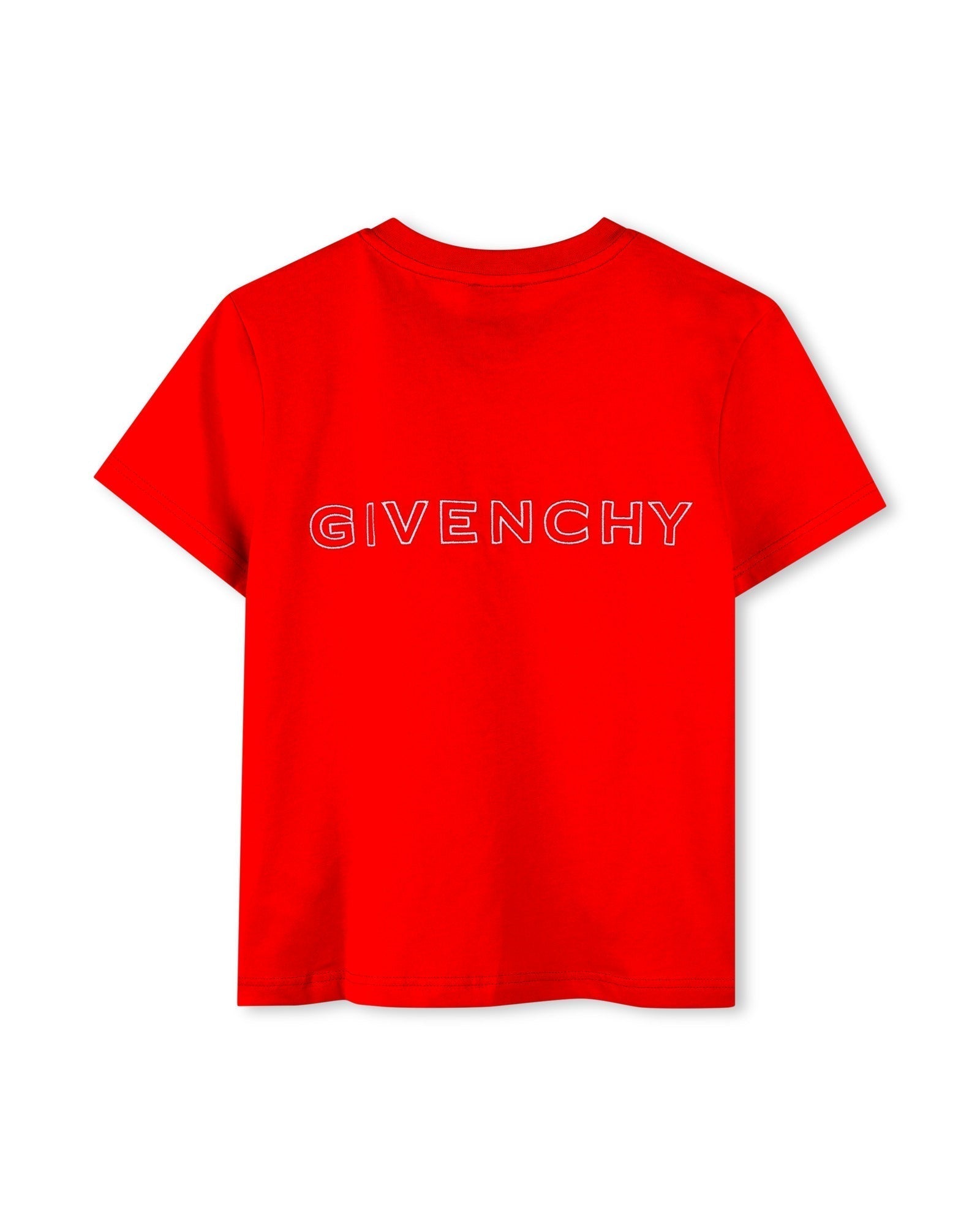 T-shirt avec broderie en coton - Rouge Bandan
