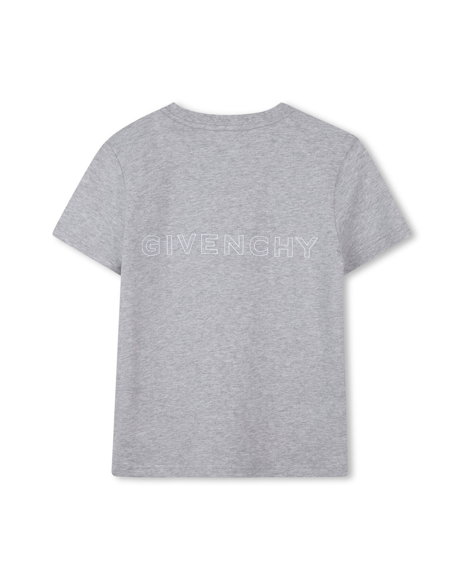 T-shirt avec broderie en coton - Gris Chiné