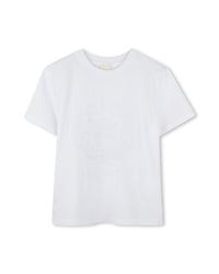 T-shirt avec broderie en coton - Blanc