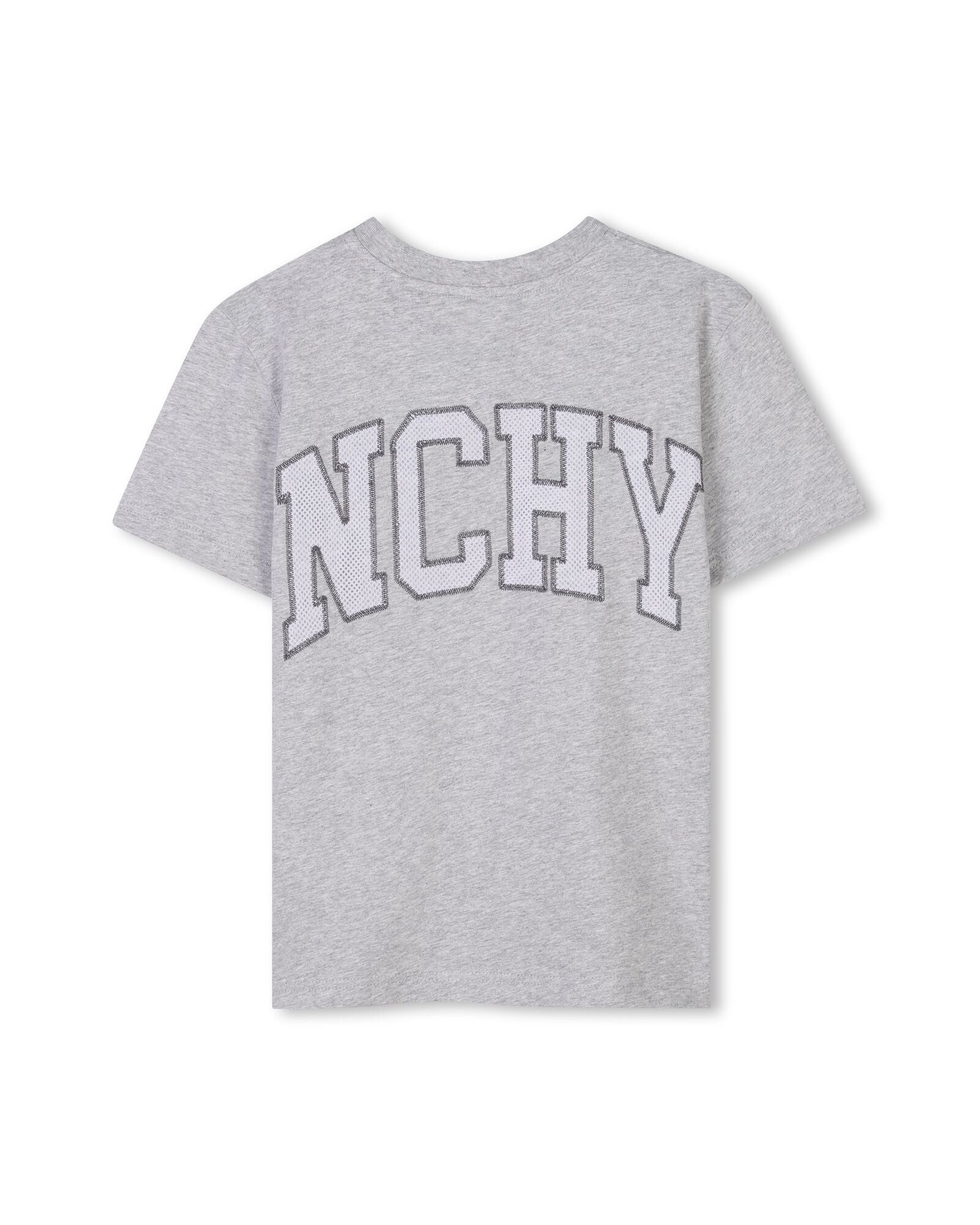 T-shirt avec broderie - Gris Chiné