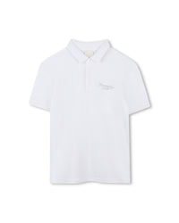 Polo manches courtes en coton - Blanc