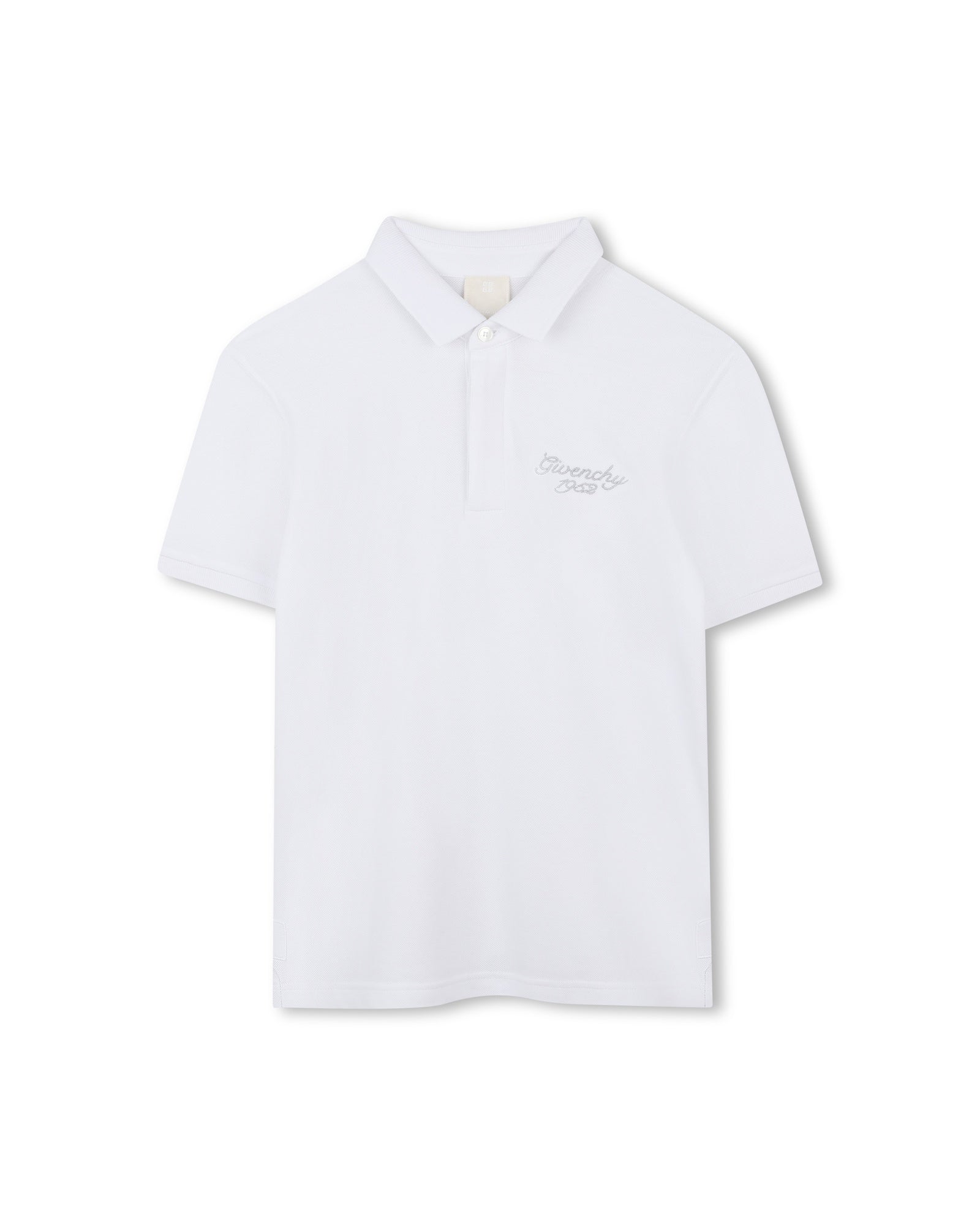 Polo manches courtes en coton - Blanc