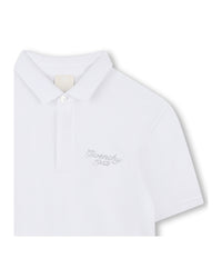 Polo manches courtes en coton - Blanc
