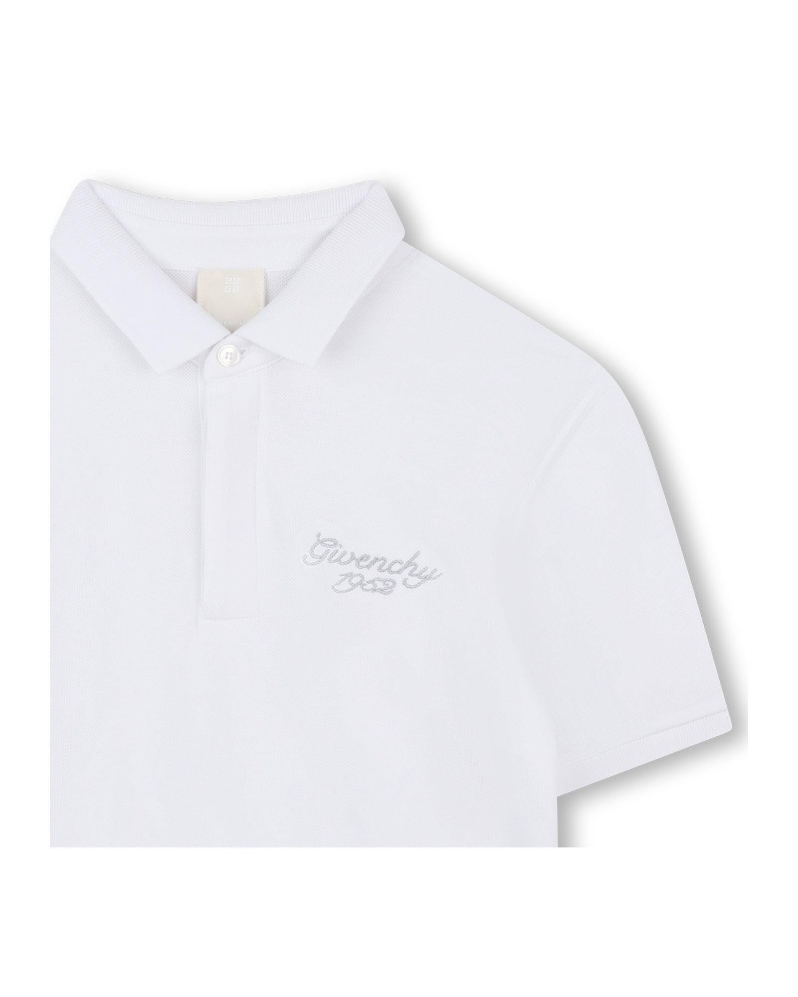 Polo manches courtes en coton - Blanc