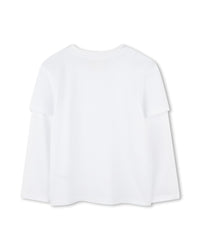 T-shirt avec broderie en coton - Blanc