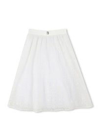 Jupe en broderie - Blanc