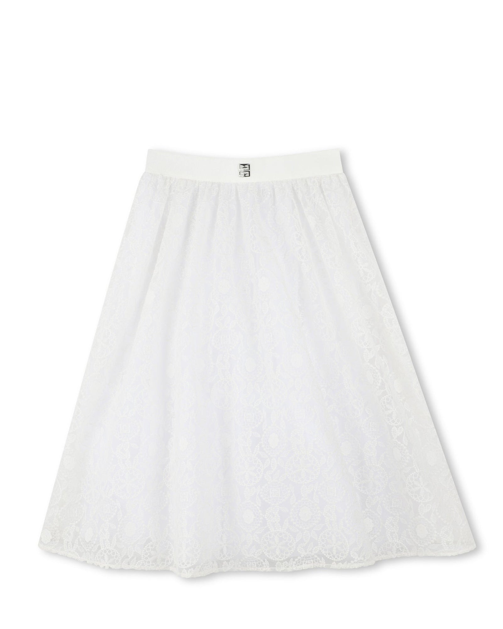 Jupe en broderie - Blanc