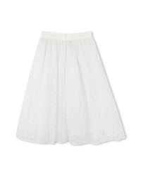 Jupe en broderie - Blanc