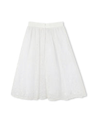 Jupe en broderie - Blanc