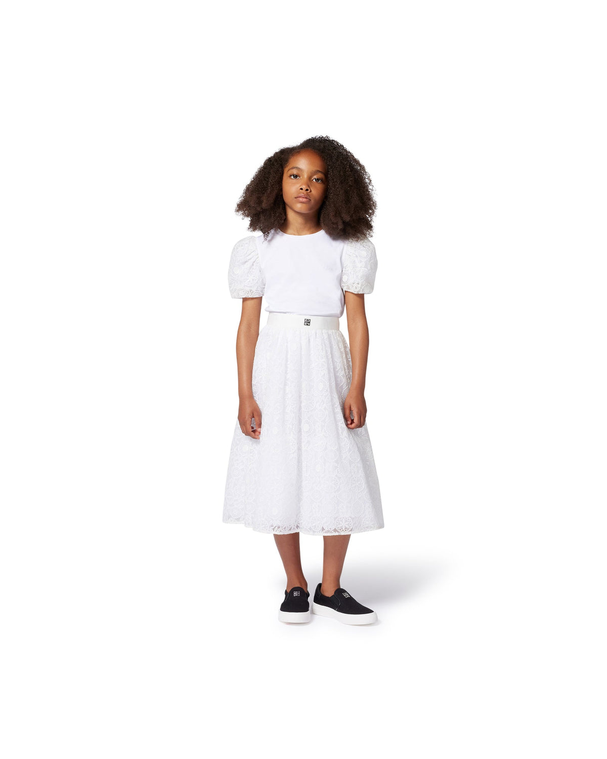 Jupe en broderie - Blanc
