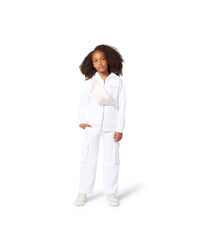 Pantalon à taille élastiquée - Blanc