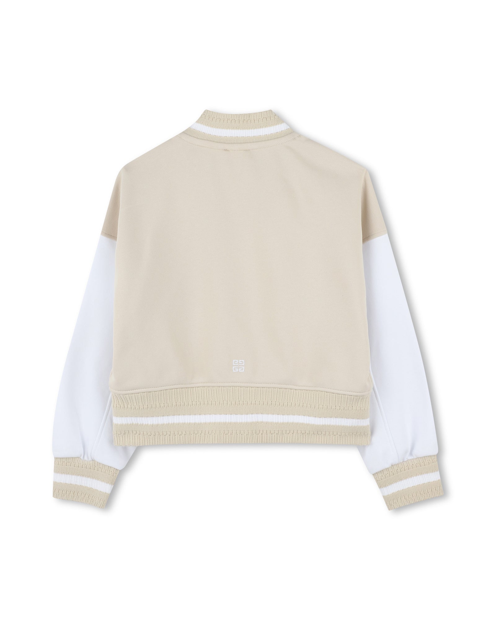Cotton bomber with press stud fastening - Lime Stone