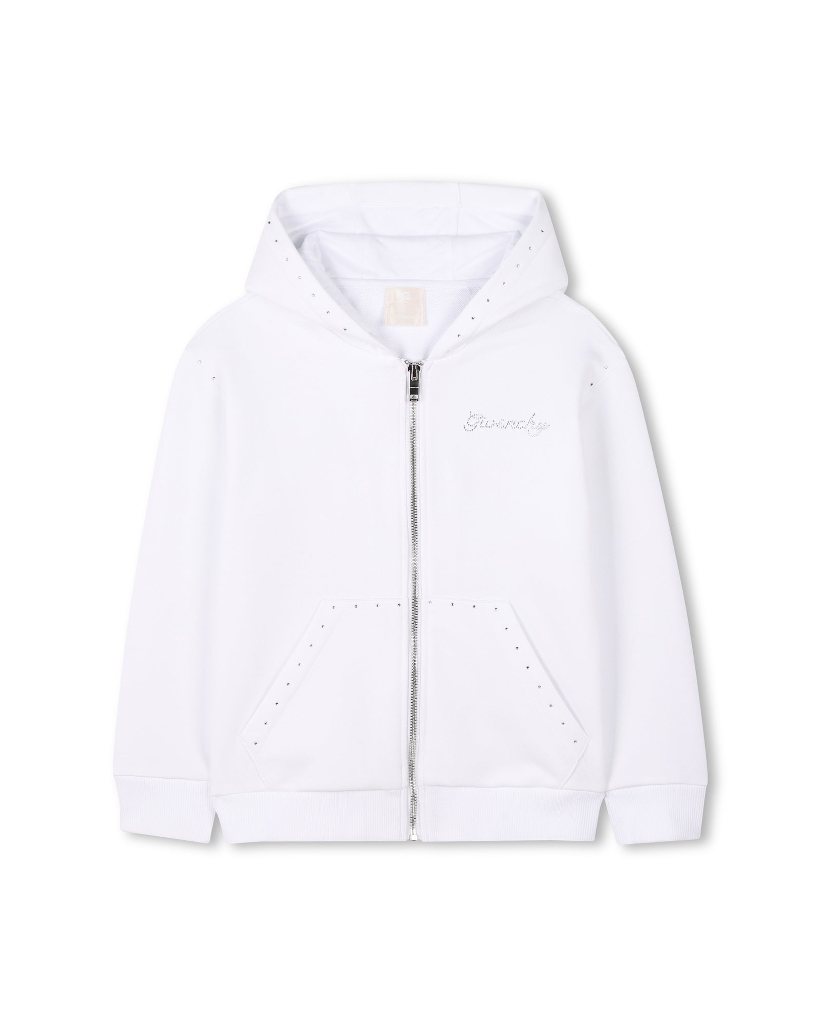 Cardigan à capuche en molleton - Blanc