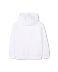 Cardigan à capuche en molleton - Blanc