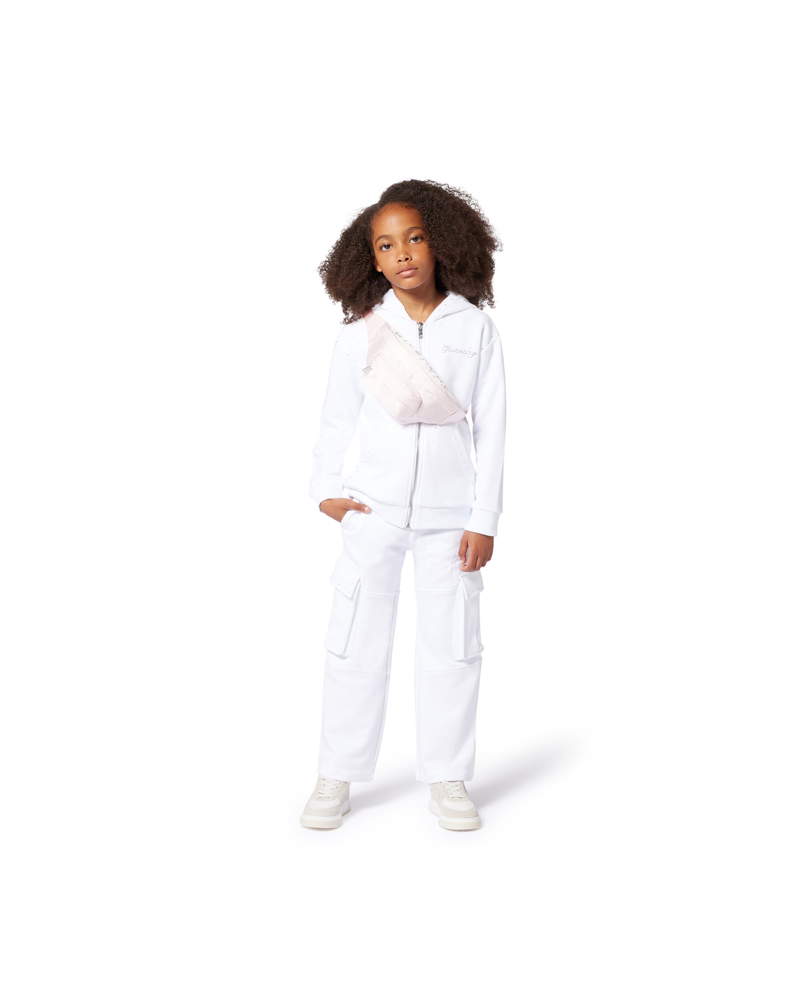 Cardigan à capuche en molleton - Blanc