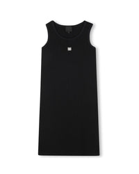 Robe à broderies en coton - Black