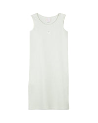 Robe à broderies en coton - Canary Green