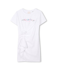 Robe avec impression en coton - Blanc