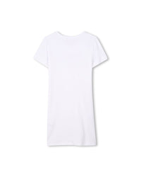 Robe avec impression en coton - Blanc