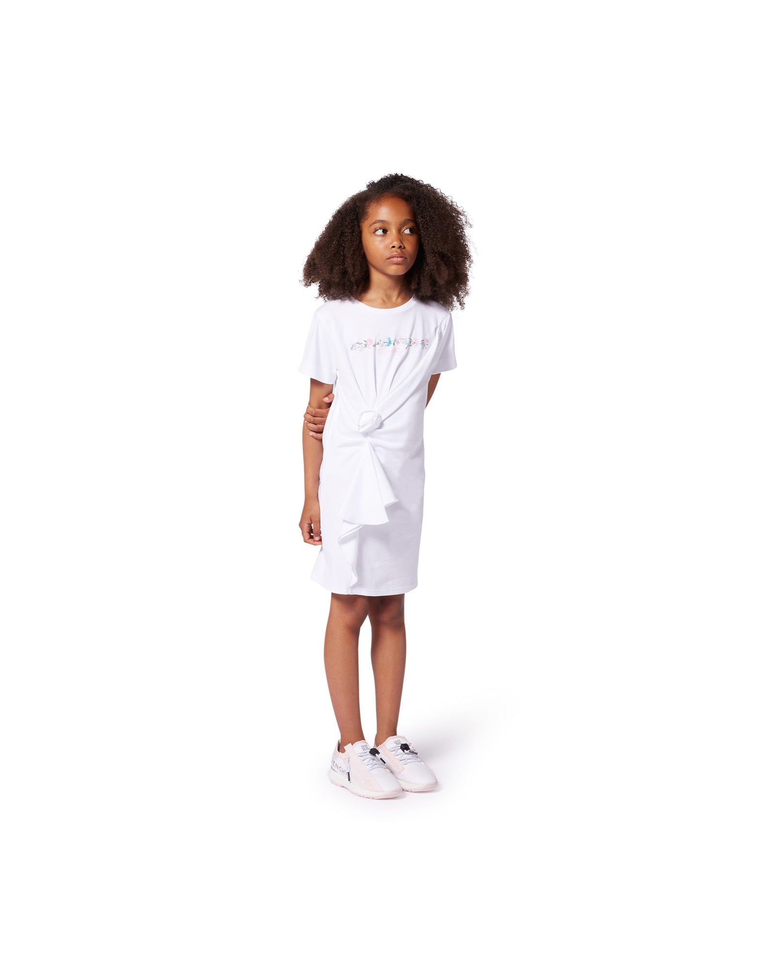 Robe avec impression en coton - Blanc