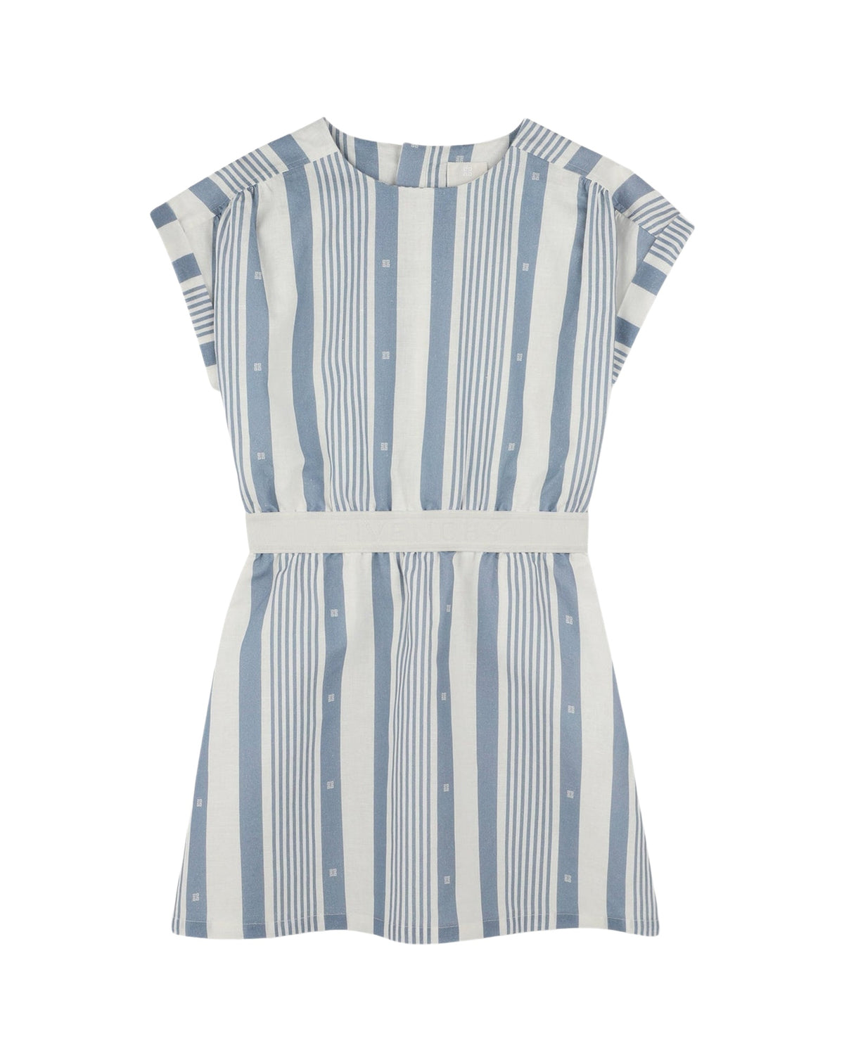 Robe en rayures en lin - Bleu Blanc